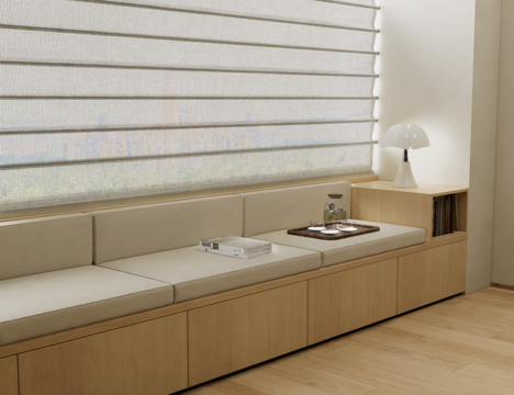 Modern Booth Sofa Bay Window Card Seat Bay Window Cabinet