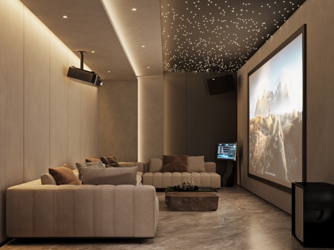 modern video room audio-visual room home theater