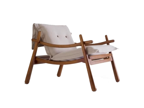 Nordic Solid Wood Lounge Chair