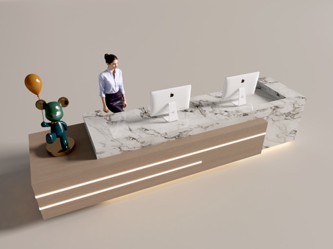 Modern Company Front Desk Service Desk