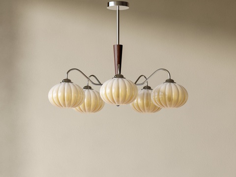 French Pumpkin Chandelier Multi-Head Chandelier