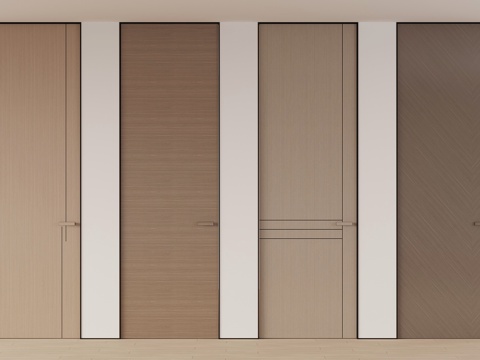 Neo-Chinese Style single door bedroom door swing door