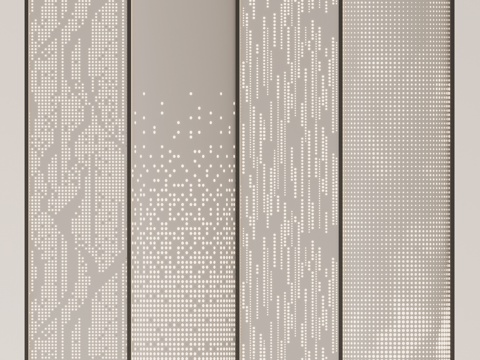 Modern Perforated Aluminum Plate Light-emitting Column Molding Column Aluminum Single Plate