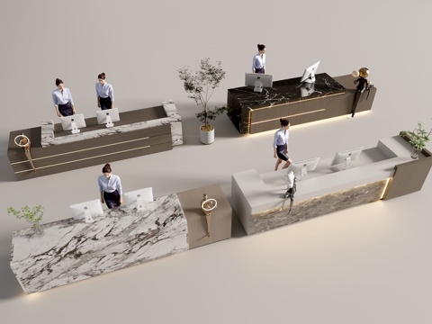 Modern company reception desk