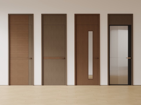 Neo-Chinese Style single door room door bedroom door glass door