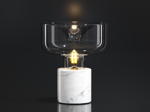 Italian glass table lamp bedside lamp