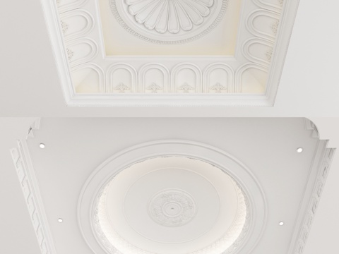 European-style ceiling gypsum carved ceiling