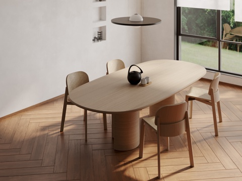 Log-style dining tables and chairs