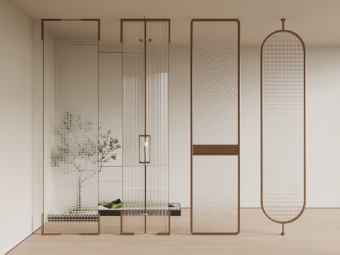 Modern glass partition