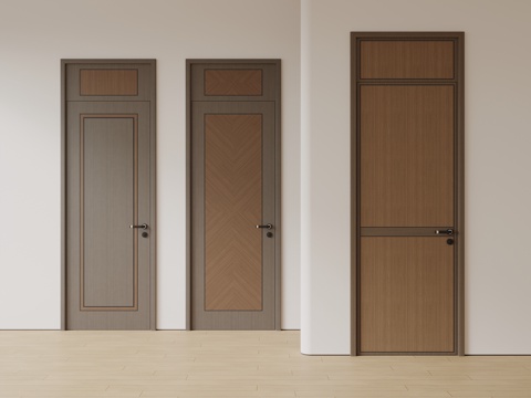 Neo-Chinese Style single door room door top door wooden door swing door