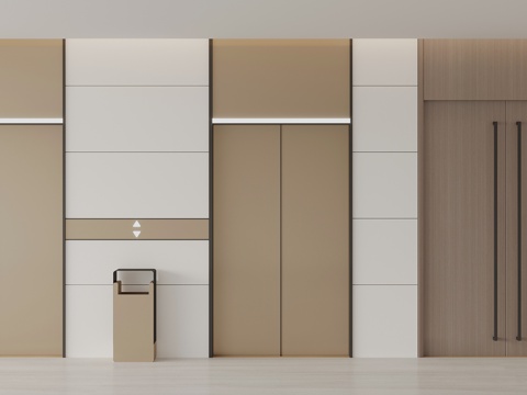 Modern Elevator Hall Opposition Fire Passage Door