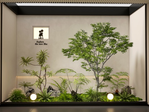 Modern indoor landscape plant landscaping plant pile