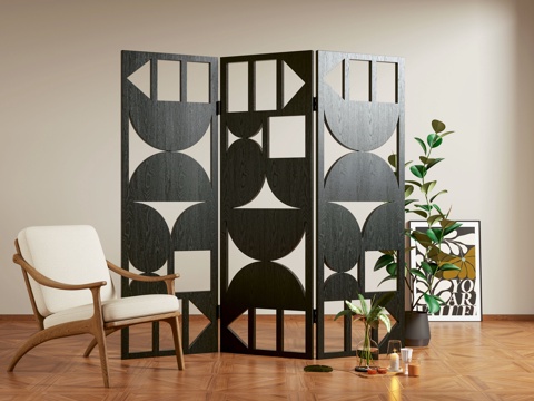 Middle Ancient Folding Screen