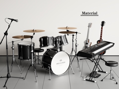 Musical Instrument Drums Electric Guitar Electronic organ Microphone