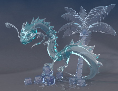 Ice Dragon Sculpture