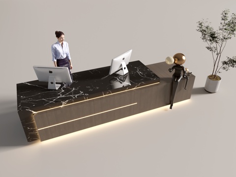 Modern Company Front Desk Service Desk