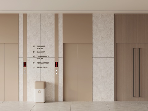 Hotel elevator hall