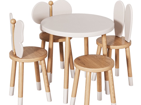 Modern Children's Table and Chair Children's Chair Butterfly Chair Rabbit Ear Chair