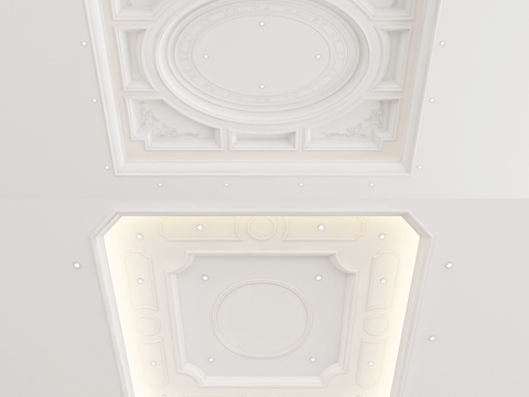 European-style ceiling gypsum carved ceiling