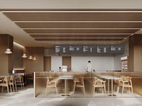 Modern DiningRoom Fast Food Restaurant Canteen