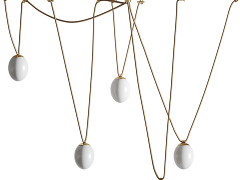 Modern multi-head chandelier