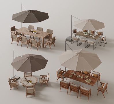 Modern outdoor tables and chairs