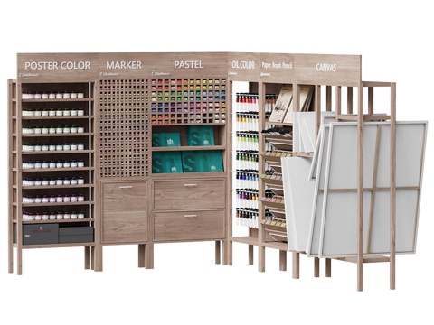 Paint Pigment Color Display Cabinet