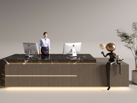 Modern Company Front Desk Service Desk