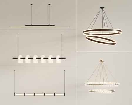 Modern long chandelier