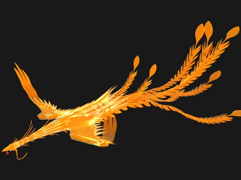 Modern Golden Phoenix Phoenix Sculpture