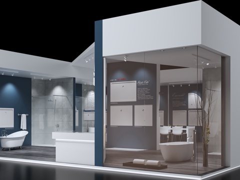 Modern bathroom booth bathroom exhibition hall