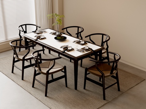 New Chinese Dining Table and Chair