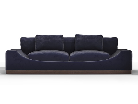 Modern Simple Double Sofa Flannel Sofa