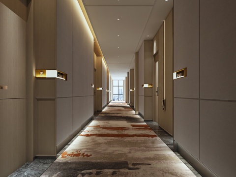 New Chinese Hotel Corridor