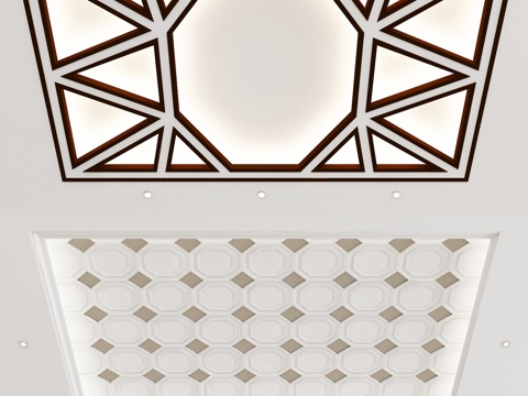 Modern geometric ceiling