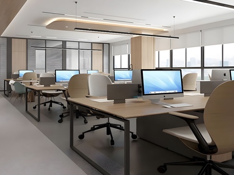 modern open office public office area