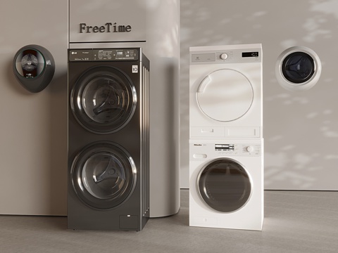 Dryer wall-mounted washing machine drying and washing integrated