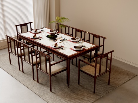 New Chinese Dining Table and Chair