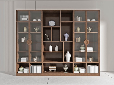 Chinese Bookcase Display Cabinet