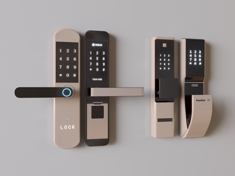 Electronic lock door handle combination lock fingerprint lock