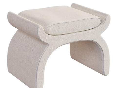 Boucle Cream Stool