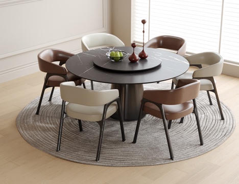 Modern Dining Table and Chair Round Dining Table and Chair