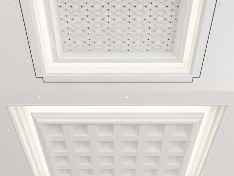 European-style geometric ceiling