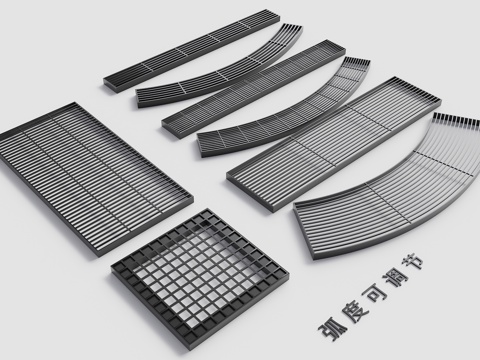 Modern Manhole Cover Curved Manhole Cover Rainwater Grate Inspection Well Drainage Manhole Cover Drainage Trench Cover Plate