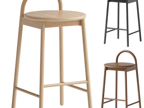 Log Style Bar Chair Bar Stool