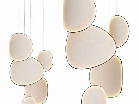 IIII 09 LED modern fabric chandelier