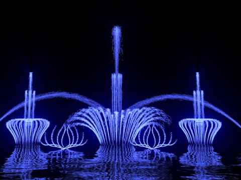 Fountain Night Scene Fountain Fountain Animation