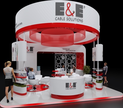 Modern Exhibition Booth Red Booth