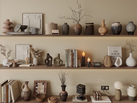 Quiet decorations, books, ceramics