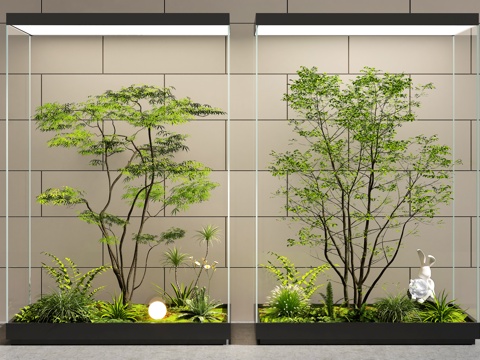 Modern indoor landscape plant pile landscape tree